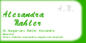 alexandra mahler business card